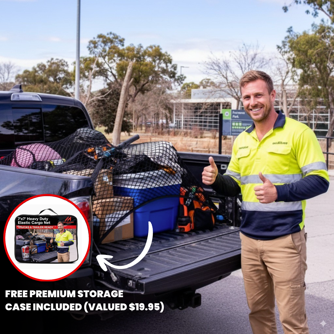 LOCKEDOWN™ Heavy Duty Elastic Cargo Net