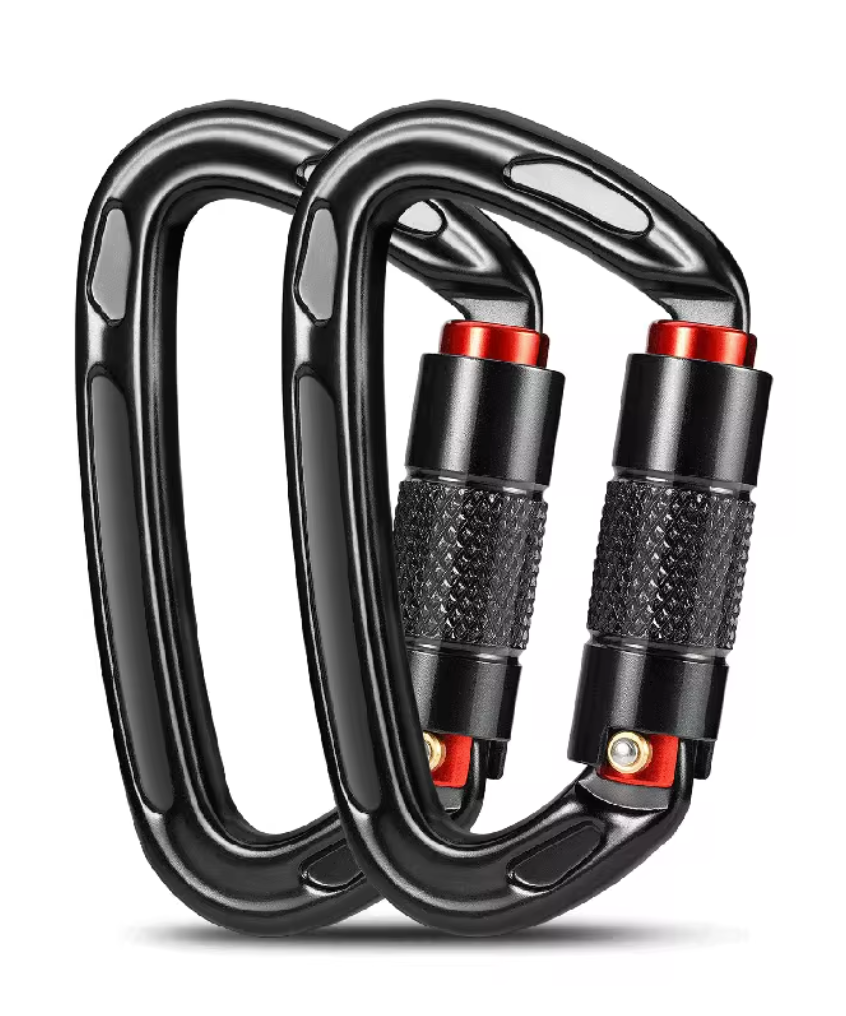 Heavy Duty Quick Lock Carabiners (24Kn Rating) - 6 Pack